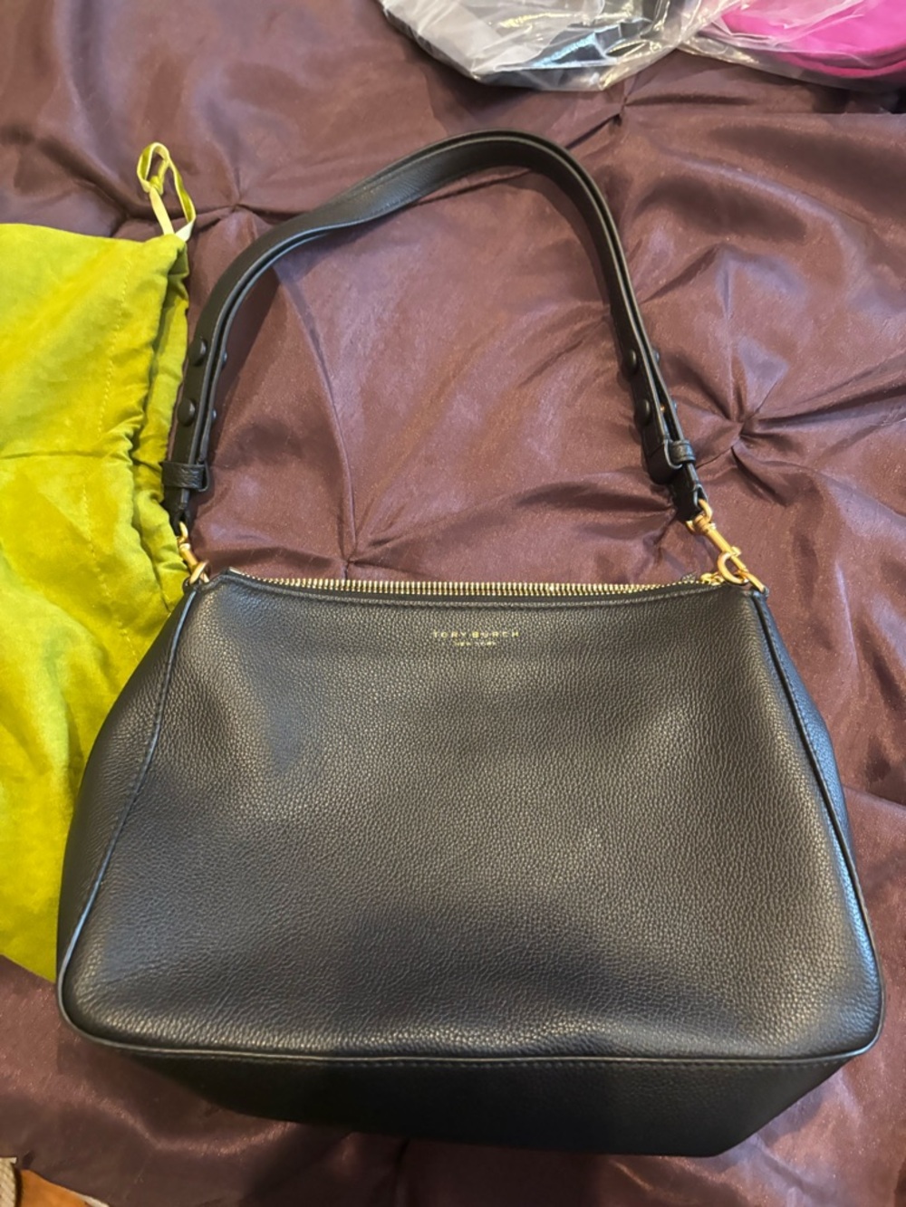 Tory Burch Perry black leather shoulder Bag